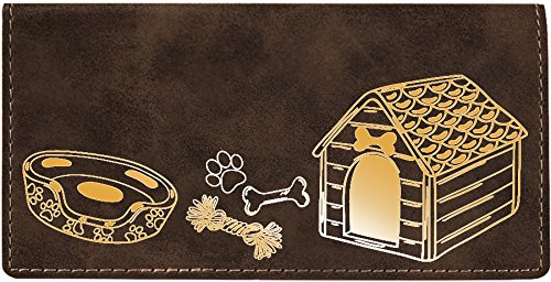 Home Sweet Bone Laser Engraved Leatherette Checkbook Cover