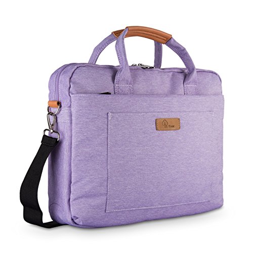 E-Tree Laptop Bag for Women, 15.6 inch Shockproof Padded Laptop Case Briefcase Computer Bag Messenger Bag Work Bag 15 inch Purple