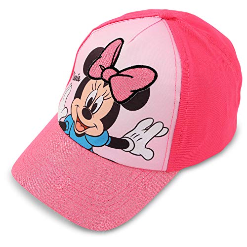 Disney Toddler Girls Minnie Mouse Bowtique Cotton Baseball Cap, Size 2-4T, Size 4-7T, Minnie Pink Glitter