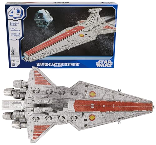 4D Build Star Wars Deluxe Venator-Class Star Destroyer 3D Model Kit, Star Wars Gifts, Star Wars Toys, Star Wars Fans & Collectors, Adults & Teens 12+