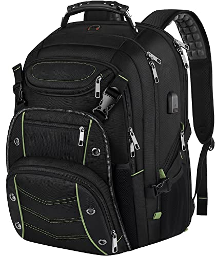 VECKUSON 18.4 Inch Laptop Backpack for Men and Women, 55L Extra Large Gaming Laptops Backpack with USB Charger Port, TSA Friendly Flight Approved and RFID Anti-Theft Pocket