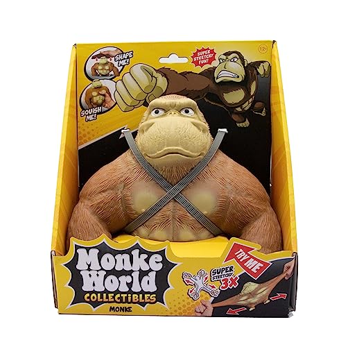 MonkeWorld 2023 Original Trending Stretchy Monkey Toy Kids Adult Stress Relief Squishy Toys Anxiety TikTok Gift Idea Viral Tiktok Made Me Buy It Splat Maxi Kong Stretch Gorilla Funny (Original Monke)