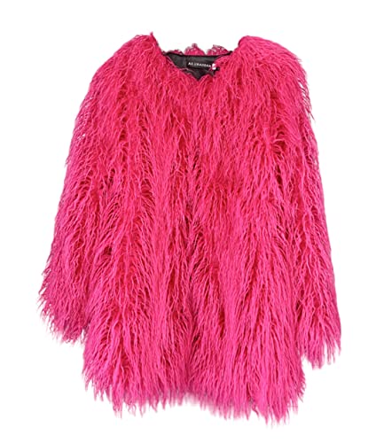 Vickstco Women's Fluffy Faux Fur Outwear Parka Coat,Warm Jackets with Long Sleeve