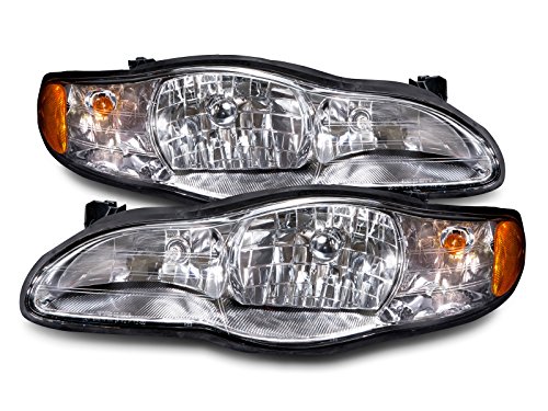 HEADLIGHTSDEPOT Halogen Headlights Compatible With Chevrolet Monte Carlo 2000-2005 Includes Left Driver and Right Passenger Side Headlamps