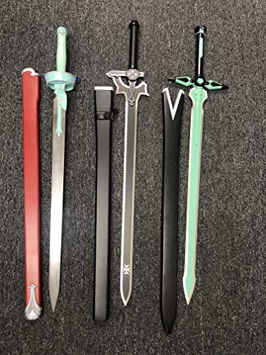Sword Art a Online Kirito and Asuna Yuuki Sword Set Elucidator Dark Repulsor Kirigaya Lambent Light (3 Swords)