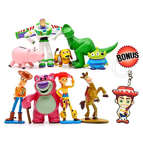 Pantyshka Toy Story Cake Toppers – Pack of 9 Figurines – Premium Quality Birthday Party Favors Including Woody, Buzz Lightyear, Jessie, Lotso, Bullseye, Rex, Alien, Slinky, Hamm