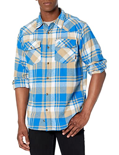 Legendary Whitetails Men's Big Shotgun Western Flannel Shirt, Liberty Range Plaid, 3X-Large