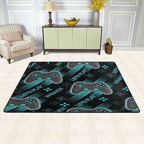 Colorful Game Joystick Bath Mat for Bathroom Non Slip Gamepad Bath Rugs for Tub Shower Sink Washable Kitchen Mat Rug for Floor Absorbent Door Mat Outdoor Indoor Entrance for Home Office Farmhouse 36X2