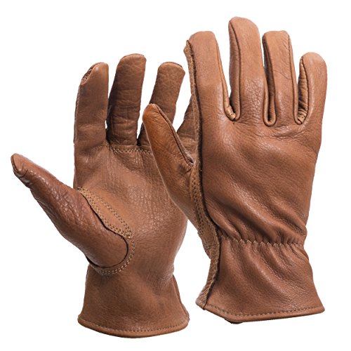 American Made Buffalo Leather Work Gloves , 650, Size: Medium