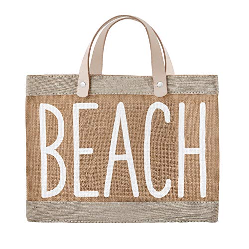 Santa Barbara Design Studio Hold Everything Waterproof Jute Tote Bag, Mini, Beach