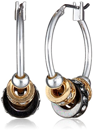 Nine West 'High Stakes' Multi-Tone Petite Slider Hoop Earrings