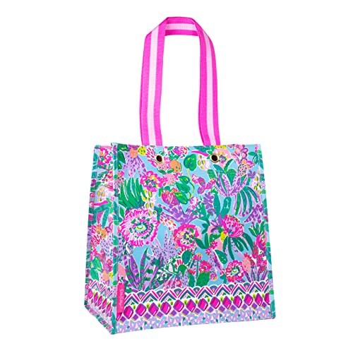 Lilly Pulitzer Market Shopper Bag, Reusable Grocery Tote, Shoulder Bag for Produce or Travel, Me and My Zesty