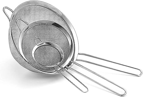 Cuisinart Mesh Strainers, 3 Count (Pack of 1) Set, CTG-00-3MS Silver