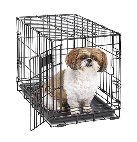 MidWest Homes for Pets Newly Enhanced Single Door iCrate Dog Crate, Includes Leak-Proof Pan, Floor Protecting Feet, Divider Panel & New Patented Features