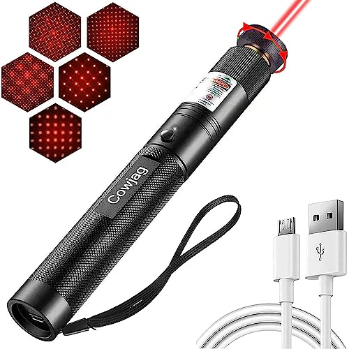 Cowjag Laser Pointer High Power, Long Range 10,000 ft Red Powerful Handheld Flashlight with Adjustable Focus, Red Laser Pointer for Night Astronomy Outdoor and Hiking(Red Light)