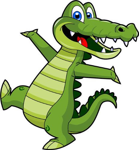 Cartoon Alligator Clip Art - Cute Alligator Mascot Stock Illustration!