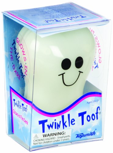 Toysmith Twinkle Toof Tooth (3.5-Inch), For Boys & Girls Ages 3+