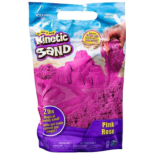 Kinetic Sand, The Original Moldable Sensory Play Sand, Pink, 2 lb. Resealable Bag, Ages 3+