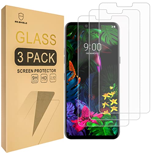 [3-PACK]-Mr.Shield Designed For LG G8 ThinQ [Tempered Glass] Screen Protector with Lifetime Replacement