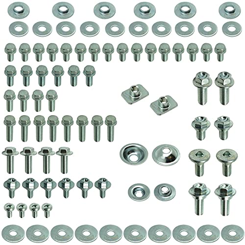 87pc Specbolt Kawasaki KX & KXF Body Bolt KIT for Plastics Seat Fenders shrouds Number Plates Fasteners fit KX60 KX80 KX85 KX100 KX125 KX250 KX500 KX250F KX450F KXF250 & KXF450