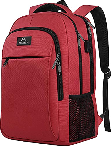 MATEIN Laptop Backpack for Womens, School Backpack with USB Port for Student Supplies and College Accessories, Water Resistant Travel Daypack Cute Book Bag for Teens and Ladies Fit 15.6 In Computer