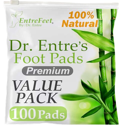 Dr. Entre's Value Pack Foot Pads: Premium Value Foot Pads to Feel Better, Sleep Better & Relieve Stress | 100 Pack of Effective & Natural Foot Patches