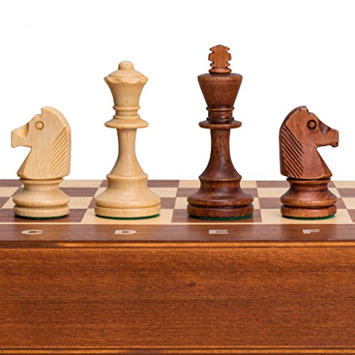 Wegiel Tournament No. 4 Staunton European Wood Chess Set, 16 Inches