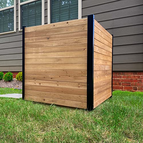 Enclo Privacy Screens EC18008 Richmond Wood Outdoor Privacy Fence Screen No-Dig Kit 38' W x 42' H, Cedar (2 Panels)