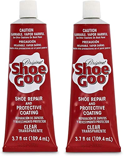 Shoe Goo Repair Adhesive for Fixing Worn Shoes or Boots, Clear, 3.7 Oz (2pc)