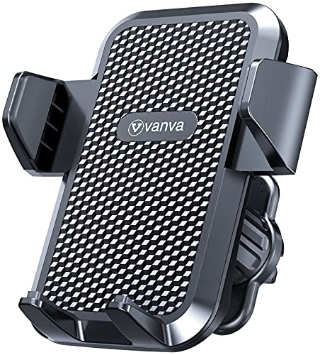 vanva Universal Air Vent Car Mount, [ Big Phones & Thick Case Friendly ] Cell Phone Holder for Car Hands Free Clamp Cradle Vehicle fit for All Apple (B2)