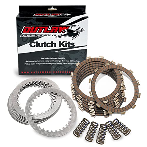 Outlaw Racing ORC144 Complete Clutch Repair Rebuild Kit - Includes Springs Steel & Fiber Plates - Compatible with KTM SX150 200Egs 200EXC