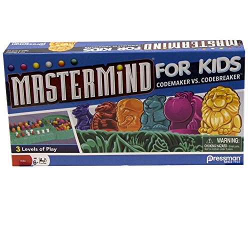 Pressman Mastermind for Kids - Codebreaking Game With Three Levels of Play Multicolor, 5'