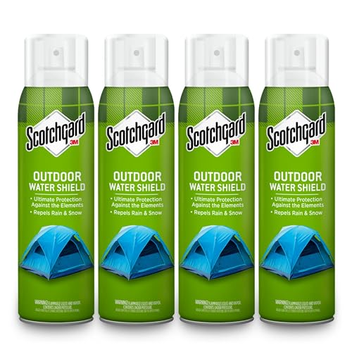 Scotchgard Outdoor Water Shield Fabric Spray, Water Repellent Spray for Spring and Summer Outdoor Gear and Patio Furniture, Fabric Spray for Outdoor Items, 42 Ounces (4 Cans)