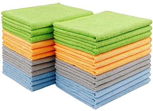 AIDEA Microfiber Cleaning Cloth for Car-24PK, Premium Car Microfiber Towels, Soft & Absorbent Cleaning Cloth, Lint Free Streak Free Wash Cloth for House, Kitchen, Car (12in.x16in)
