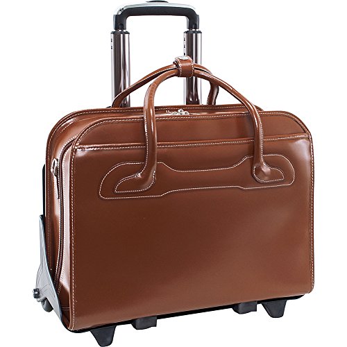 McKlein WILLOWBROOK W Series Laptop Briefcase, Brown Genuine Leather (94984)