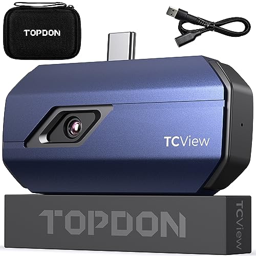 TOPDON TC001 Thermal Camera for Android, 256x192 IR High Resolution, Thermal Imaging Camera, Thermal Imager - Optimized Temperature Accuracy, Works for Smartphones and Tablets & PC(not for iOS)