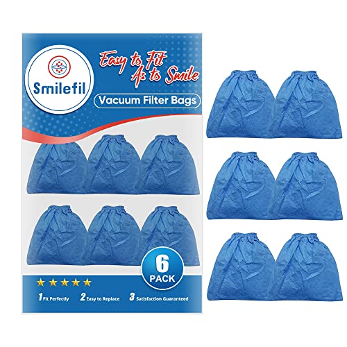 Smilefil 6 Pack VRC5 Cloth Filter Fits Vacmaster 4 to 16 Gallon Wet/Dry Vacuums, fits for Craftsman 2&2-1/2 Gal. Shop Vac 916949, 9-16949