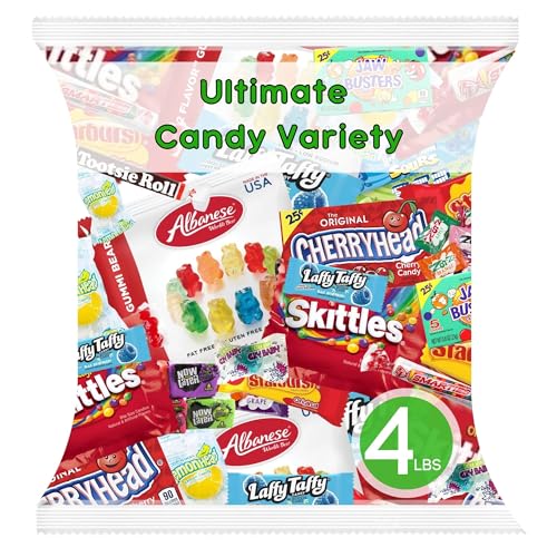 ULTIMATE Assorted Candy Variety Pack, Bulk Mega Candy Mix, Fun Size Assortment, Individually Wrapped Minis, Great for Valentine's Day, Events, Parades, Parties & Pinatas! (Classic, 4 Lbs.)