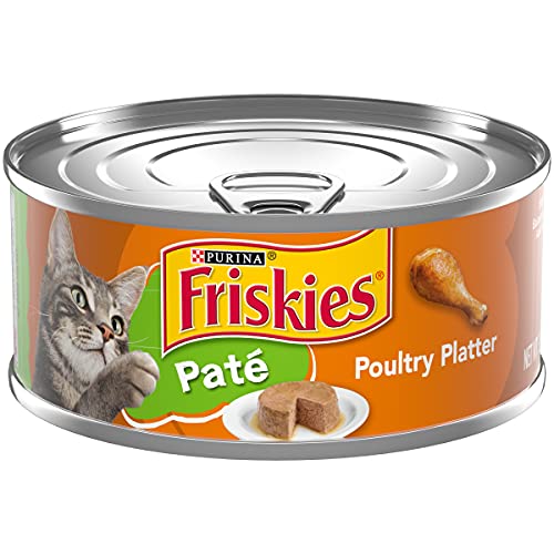 Purina Friskies Pate Wet Cat Food, Poultry Platter - (Pack of 24) 5.5 oz. Cans