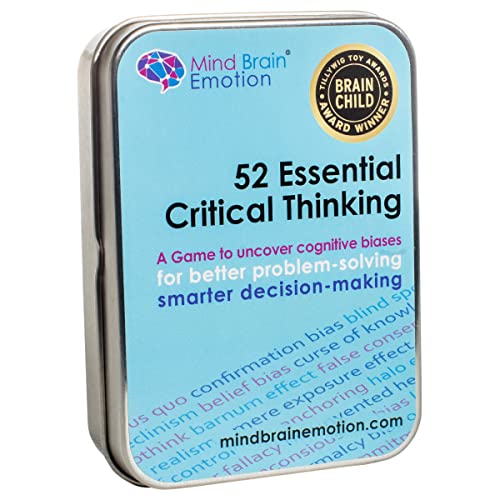 52 Essential Critical Thinking: Smart Flash Cards to Uncover Implicit Biases, Detect Cognitive Biases in Social Media, AI, Writing, Speech, Debate, for Teens & Adults - by Harvard Educator