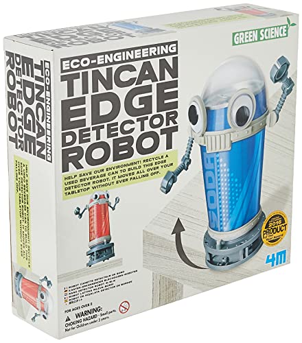 4M Tin Can Edge Detector Robot - DIY Science Construction Stem Toy For Kids & Teens
