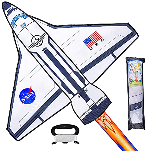 JOYIN Spaceship Kite Easy to Fly Huge Kites for Kids and Adults with 262.5 ft Kite String, Large Beach Kite for Outdoor Games and Activities