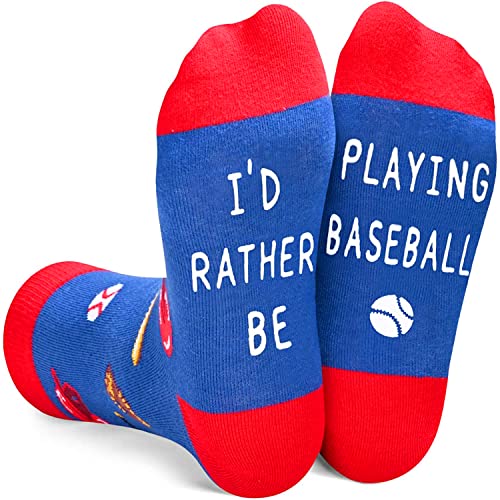 HAPPYPOP Funny Cool Gifts For Baseball Lovers Players Baseball Gifts For Kids Boys Girls 7-10 Years, Novelty Kids Boys Girls Baseball Socks