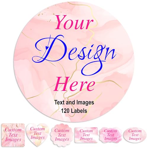 Custom Stickers for Business Logo-Customized Personalized Labels with Any Design Image Logo Text for Small Business and Birthday Party Wedding,Waterproof Stickers 120 Labels