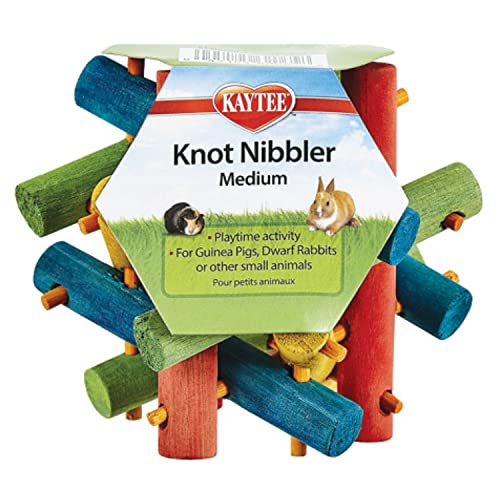 Kaytee Knot Nibbler Chew Toy for Pet Guinea Pigs, Dwarf Rabbits and Other Small Animals, Medium