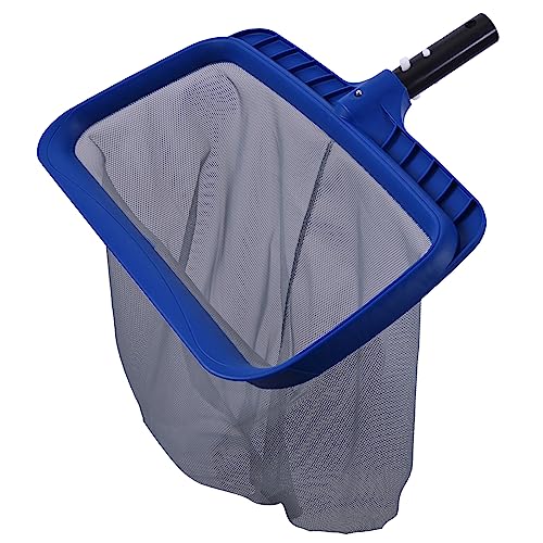 POOLAZA Pool Skimmer Net, Larger Capacity Pool Net Skimmer with Durable Deep Net, Sturdy Frame Pool Nets for Cleaning Effortlessly, High-Efficiency Pool Leaf Net with Easy Scoop Edges