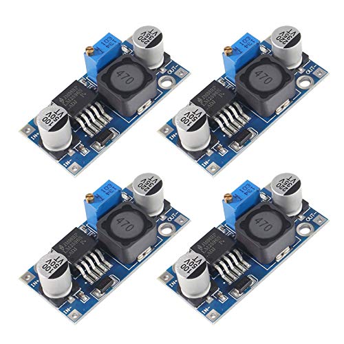 ATNSINC 4Pack LM2596 DC-DC Buck Converter, Adjustable Step Down Voltage Regulator 3-40V to 1.5-35V High Efficiency Power Supply Volt Reducer Transformer Module