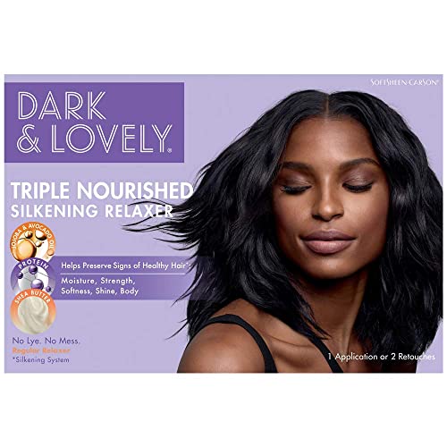 SoftSheen-Carson Dark and Lovely Triple Nourished Silkening No-Lye Relaxer with Shea Butter, Regular