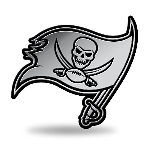 Rico Industries NFL Tampa Bay Buccaneers Chrome Finished Auto Emblem 3D Sticker