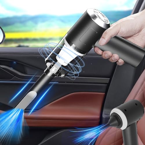 Handheld Vacuum for Car, Mini Foldable Protable Car Vacuum Cleaner, 120W High Power Vacuum Cleaner with Cleaning Cloth, 2 in 1 Suction Nozzle, Washable Filte for Car, Home Warehouse Clearance